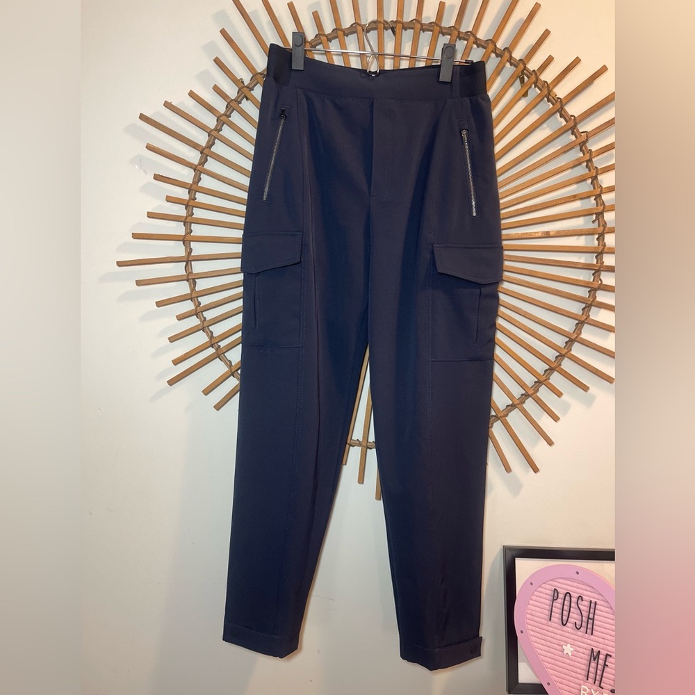 Athleta Womens Endless High Rise Cargo Pant Navy LNC Gorpcore Athleisure Sporty - Picture 4 of 15